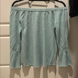 Mint Green Off—Shoulder Top